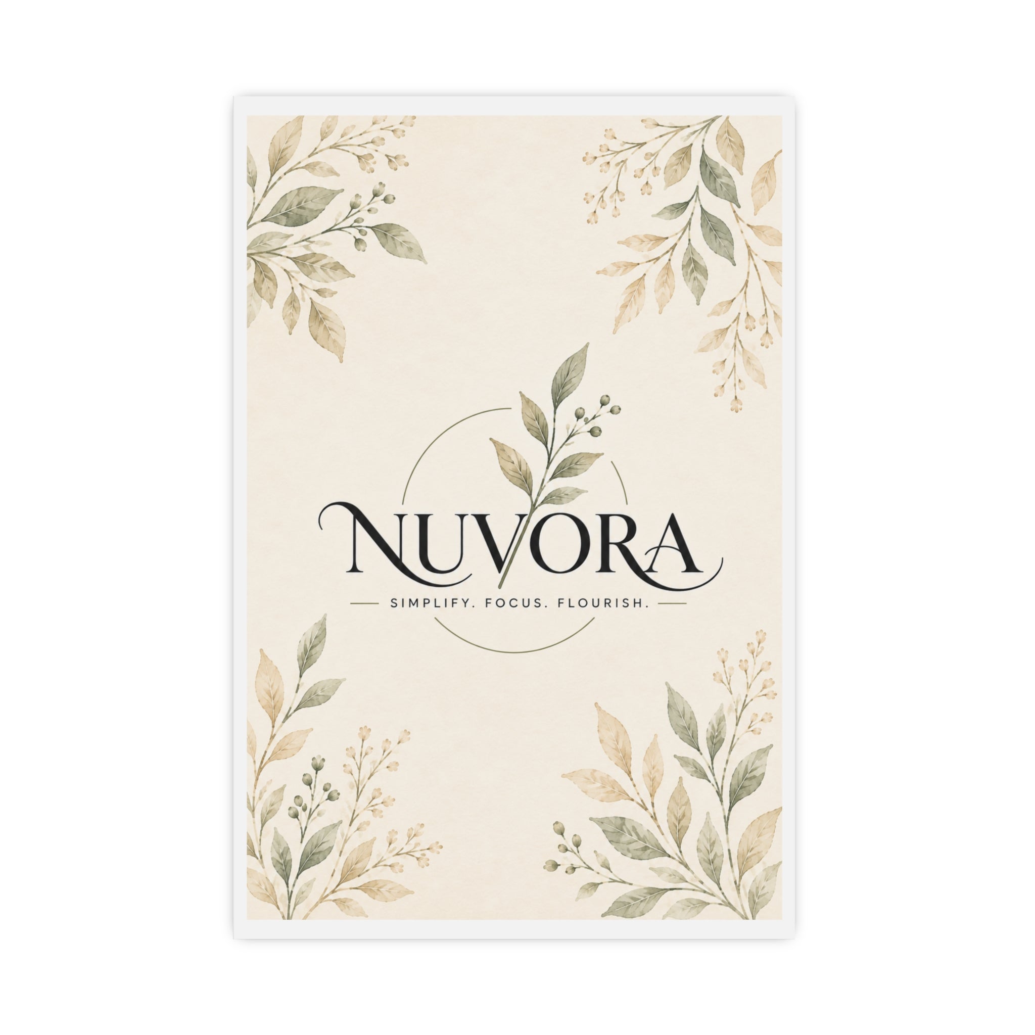 Nuvora Botanical Wall Art Poster | Minimalist Nature-Inspired Decor