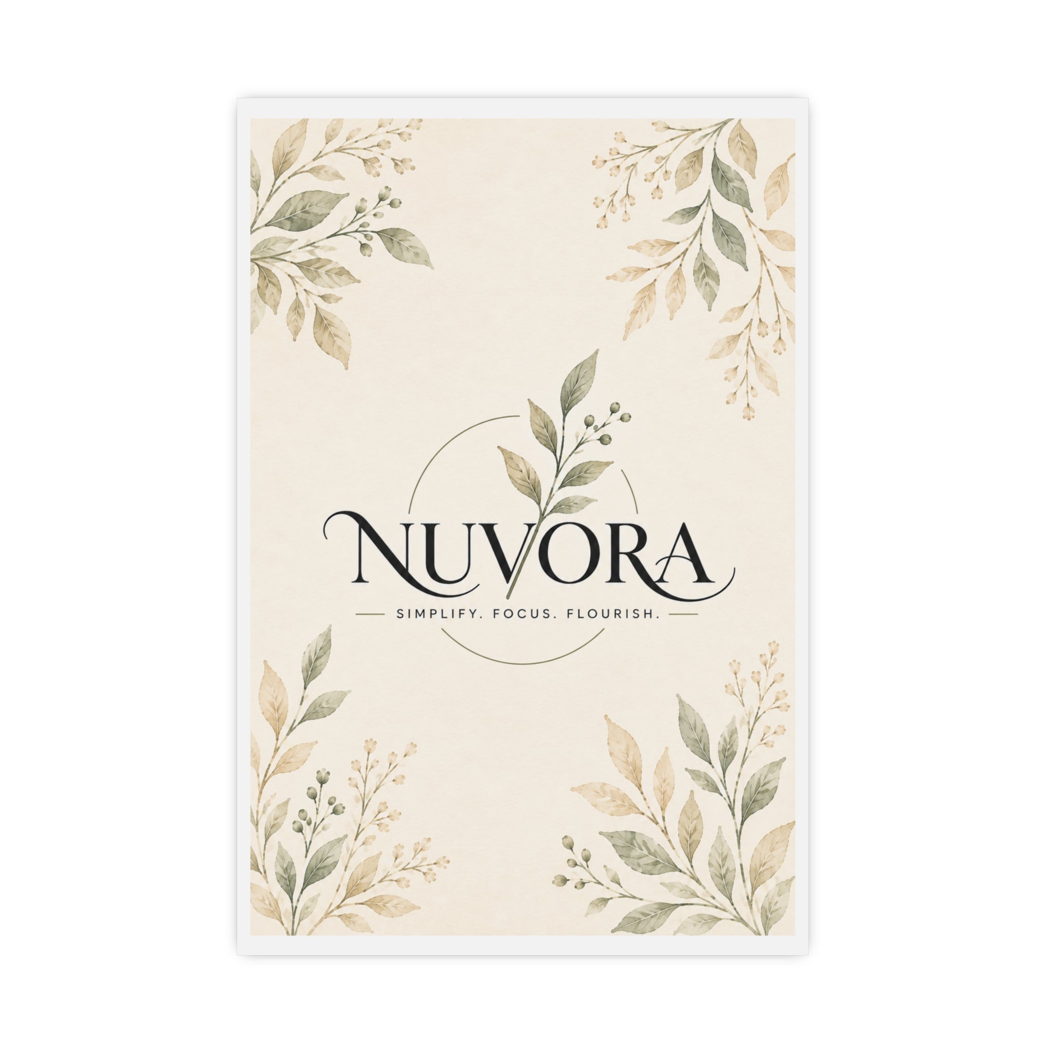 Nuvora Botanical Wall Art Poster | Minimalist Nature-Inspired Decor