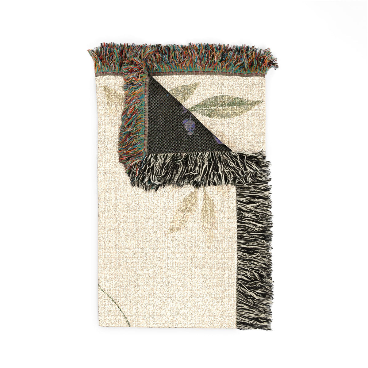 Nuvora Botanical Woven Throw Blanket — Decorative Farmhouse Accent
