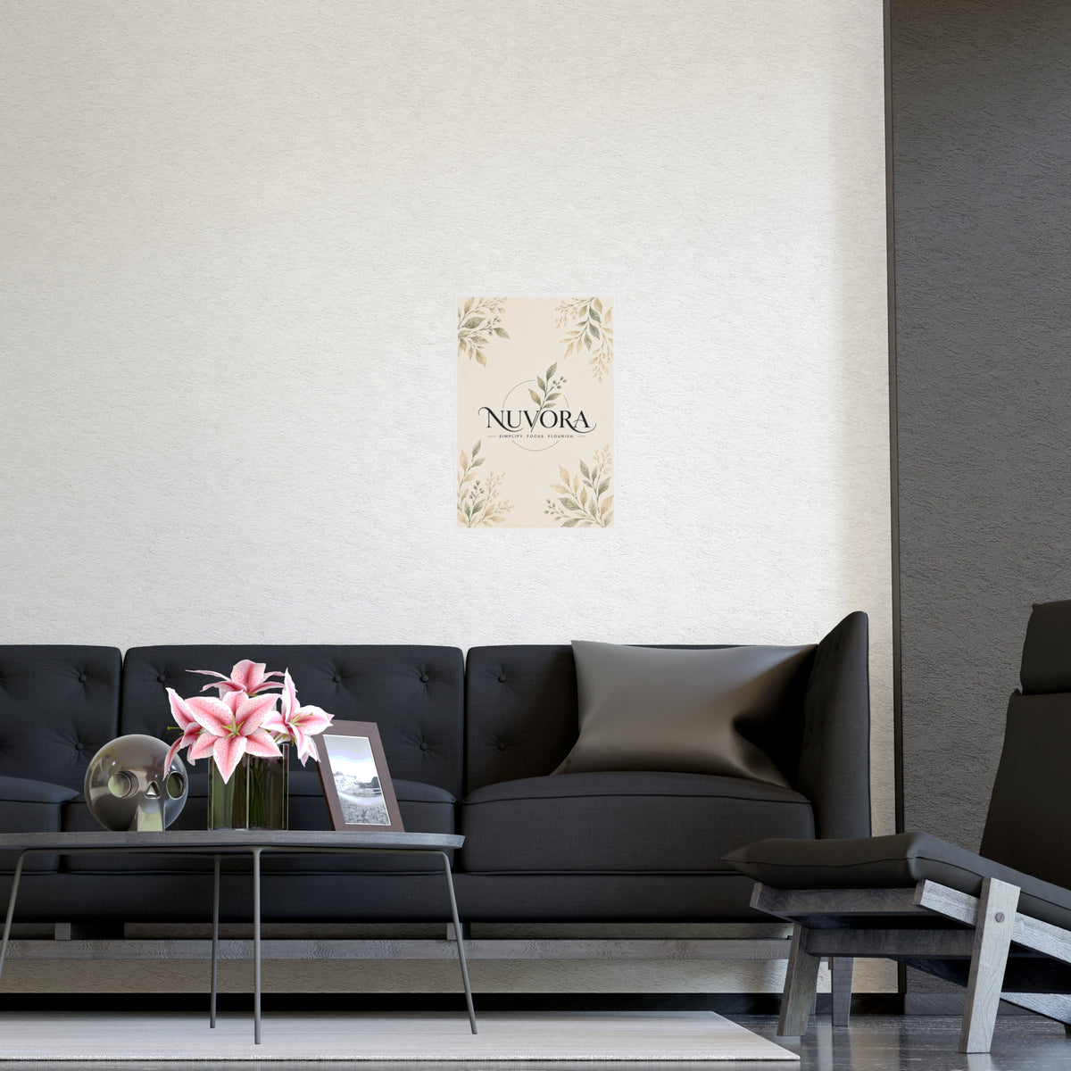 Nuvora Botanical Wall Art Poster | Minimalist Nature-Inspired Decor