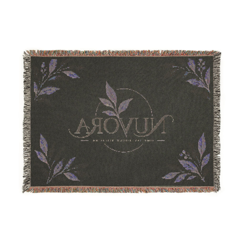 Nuvora Botanical Woven Throw Blanket — Decorative Farmhouse Accent