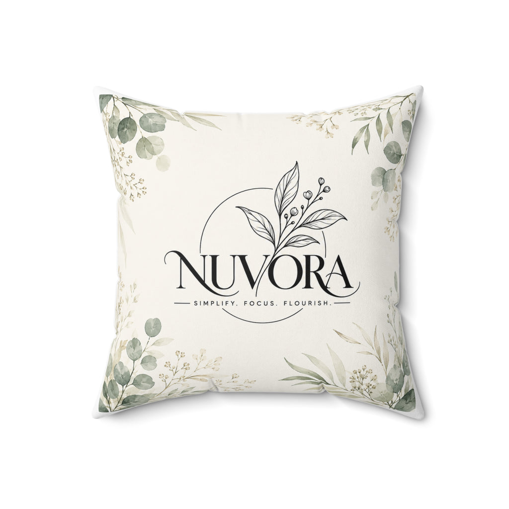 Nuvora Botanical Throw Pillow | Minimalist Nature-Inspired Home Decor