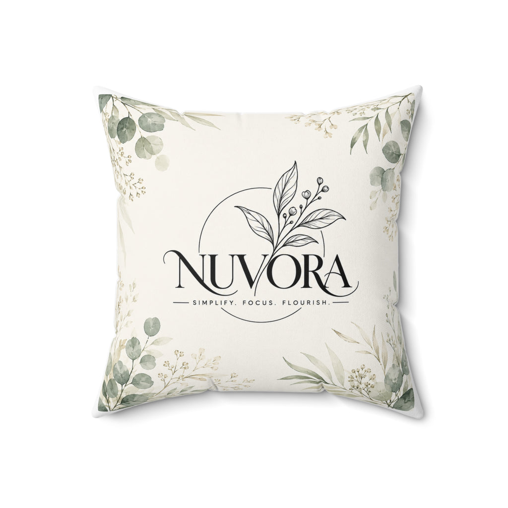 Nuvora Botanical Throw Pillow | Minimalist Nature-Inspired Home Decor