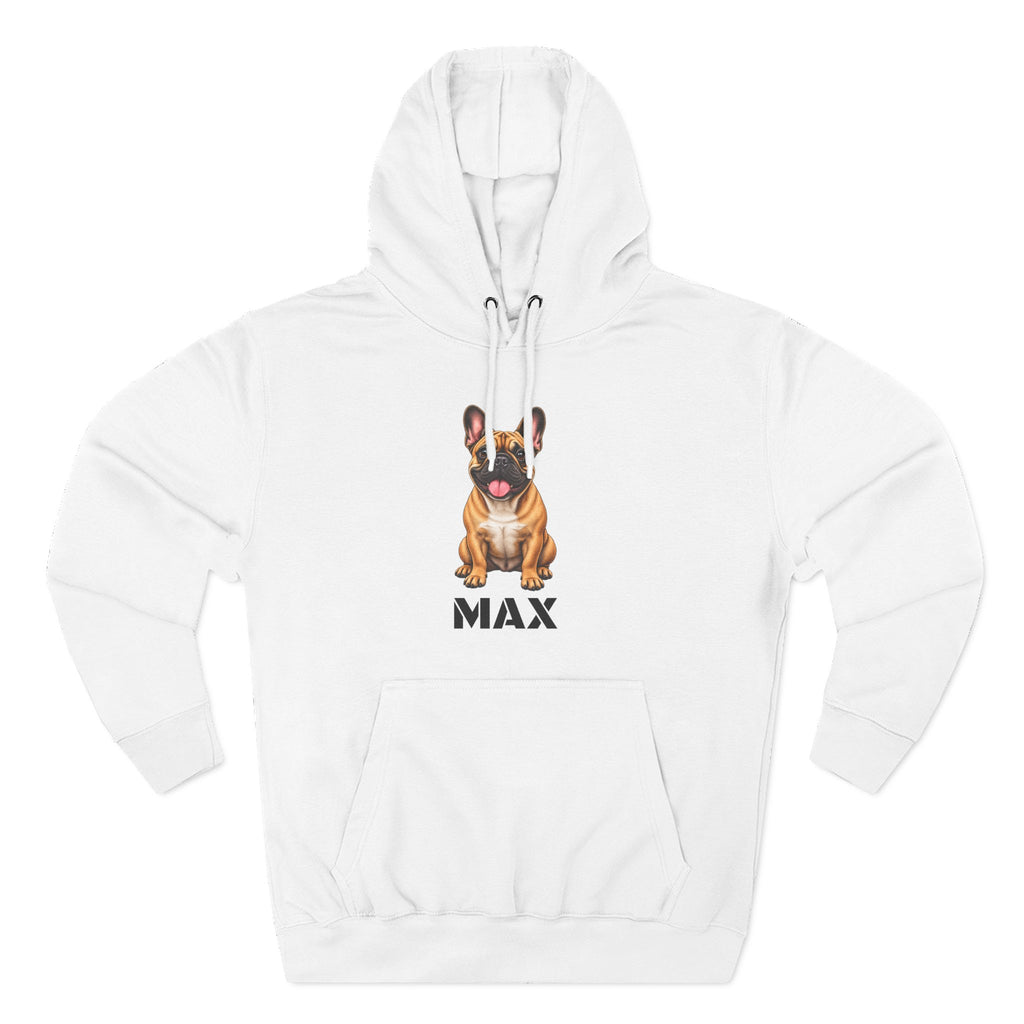 Personalized French Bulldog Hoodie | Custom Pet Name Fleece Hoodie