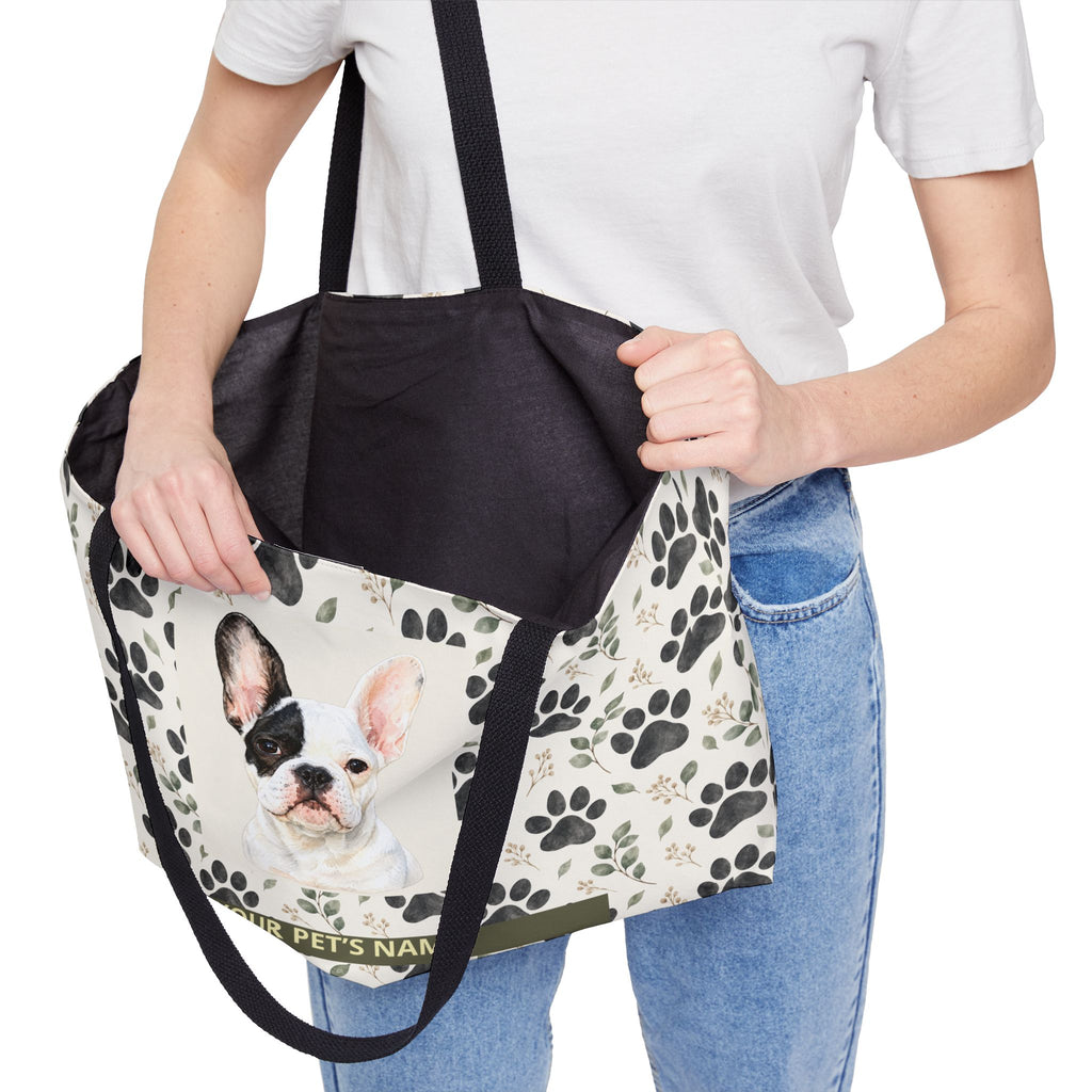 Personalized Pet Travel Tote Bag | Custom Photo & Name